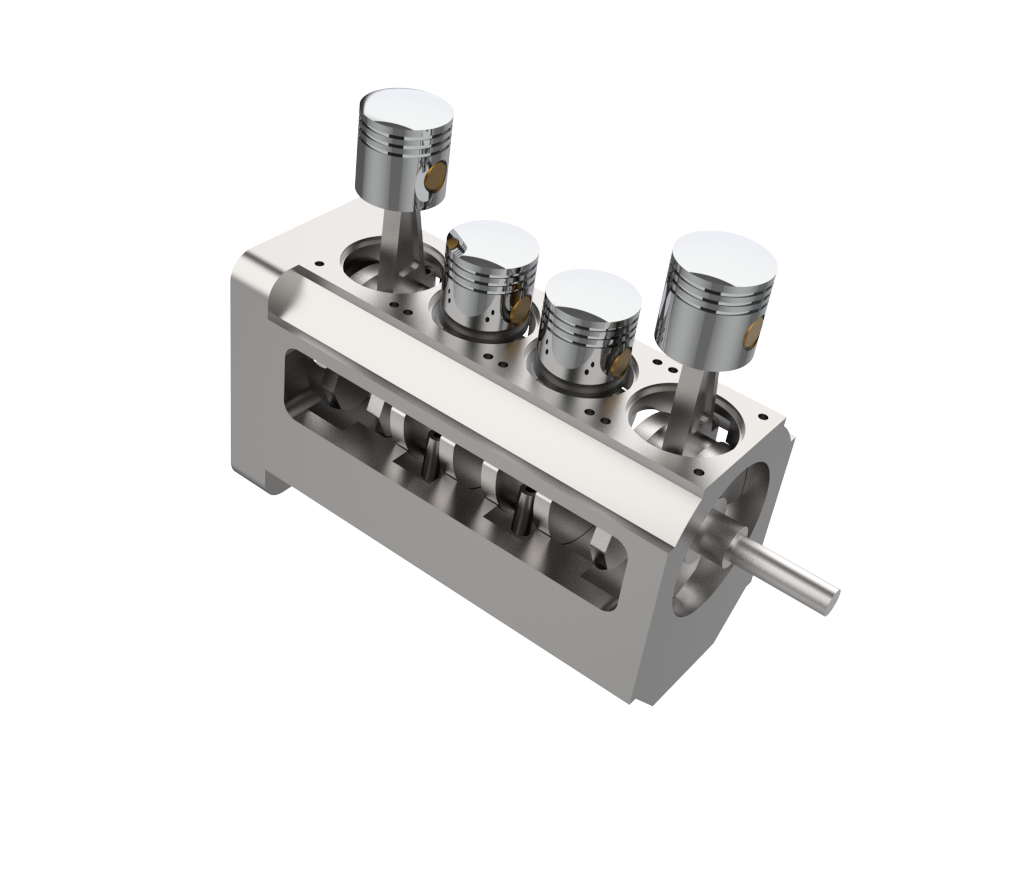 Four Cylinder Engine Assembly 